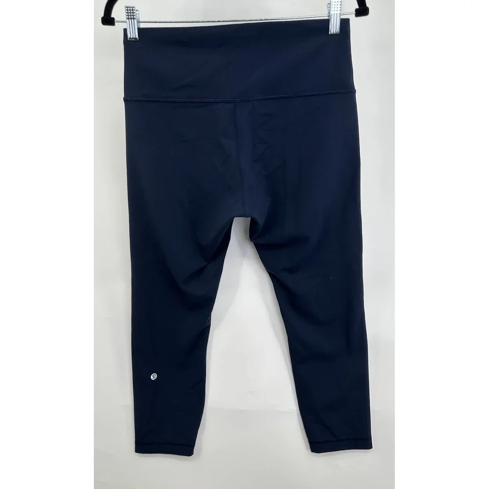 Lululemon Wunder Train High-Rise Leggings Womens 12 Blue Yoga Gym Athletic Crop